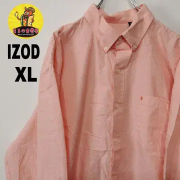 미국 구제 의류 IZOD 긴팔 버튼 셔츠 XL 핑크