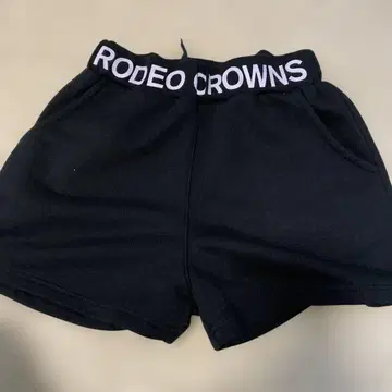 RODEO CROWNS 데님 포켓 맨투맨 숏팬츠 S BLACK