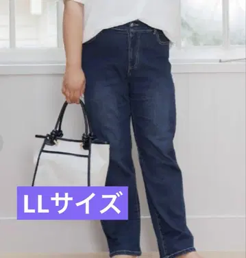 시마무라 HINA 데님 팬츠 접촉 냉감 LL 네이비