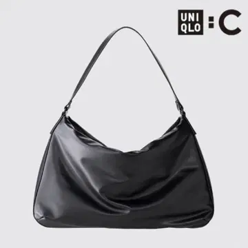 유니클로:C 유니클로 씨 가죽 터치 퍼프 백 블랙 검정