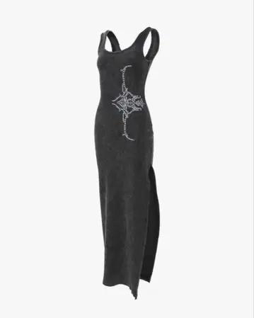 theredthread S rhinestone dress 탱크 원피스