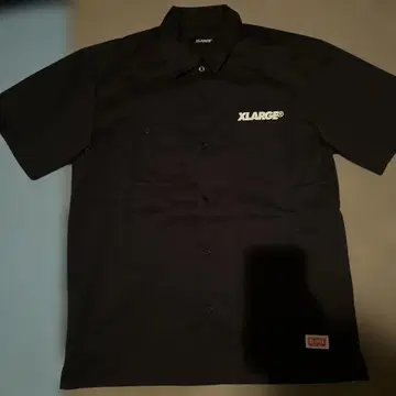 X-LARGE 블랙 반팔 워크 셔츠