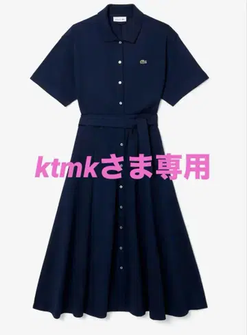 라코스테 사슴 무늬 셔츠 드레스 원피스