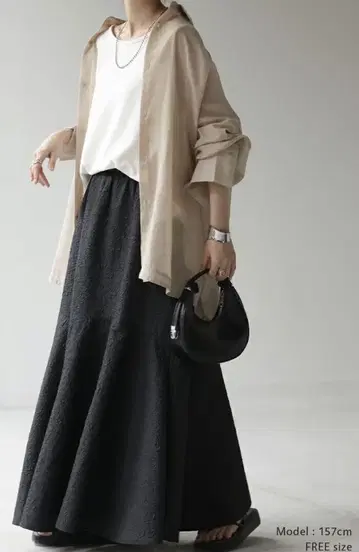 플레어 스커트 블랙 프리 사이즈