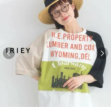 IRIEY 아이리 새상품 리메이크풍 절개 NY 로고 티셔츠