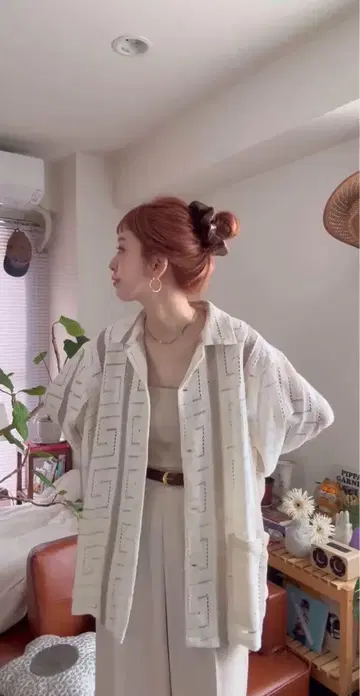 B.C STOCK 인디언 레이스 패턴 롱 슬리브 셔츠