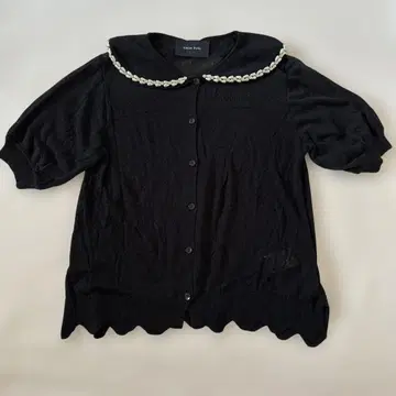Simone Rocha 펄 비쥬 장식 반팔 가디건