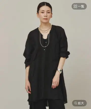 코튼 레이온 레이스 튜닉