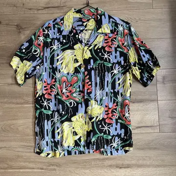 SUNSURF Kamehameha 알로하 셔츠 M 사이즈 멀티 컬러