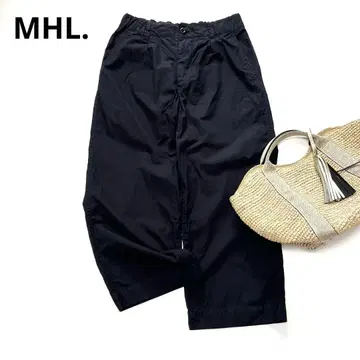 MHL. 파인 컴팩트 코튼 포플린 턱 이지 팬츠 네이비 2