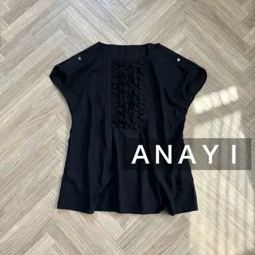 미사용품 ANAYI 반팔 튜닉 블랙 38 블라우스