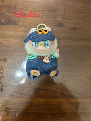 labubu 데님 의류 캐릭터 약 20cm