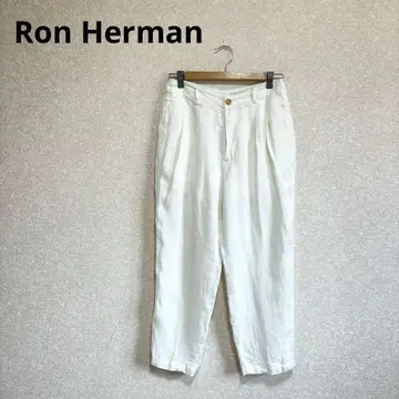 Ron Herman 린넨 턱 테이퍼드 팬츠 린넨 100% 화이트 S