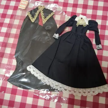 1/6 인형 의류 고딕 마법사 또는 드라큘라 망토 및 고딕 클래식 원피스