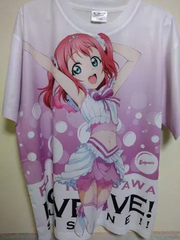 Aqours 쿠로사와 루비 풀 그래픽 티셔츠