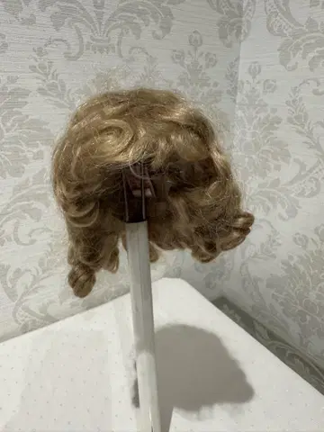 인형용 모헤어 가발 머리 둘레 약 28cm 10.11인치 미사용