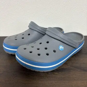 Crocs 그레이/블루 클로그 샌들 25cm