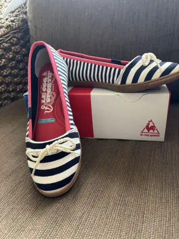 Le Coq Sportif 스트라이프 플랫 슈즈 24
