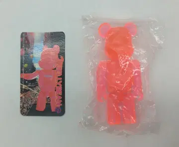 MEDICOMTOY 베어브릭 젤리빈 형광 클리어 핑크 100% 시리즈 4