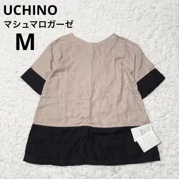 미사용 새상품 UCHINO 우치노 마쉬멜로우 거즈 바이컬러 블라우스 M