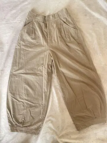 사만사 모스모스 츠하루 베이지 팬츠 허리밴딩