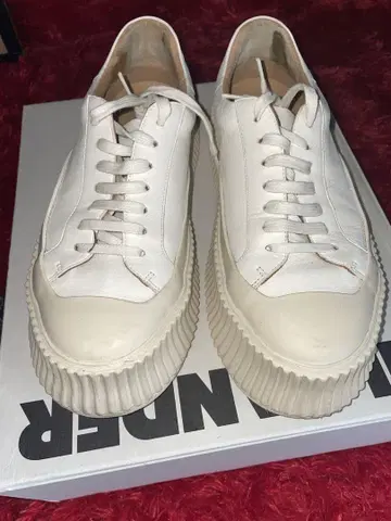 JIL SANDER 질 샌더 스니커즈 가죽 화이트 사이즈 39