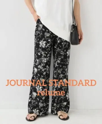JOURNAL STANDARD relume 블랙 플로럴 이지 팬츠