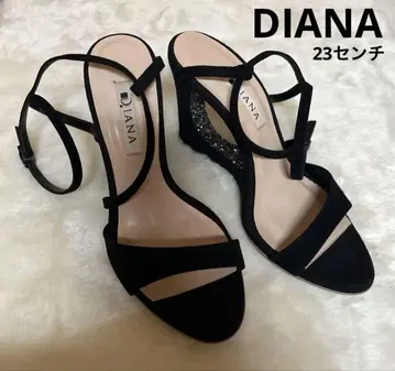 다이애나 샌들 블랙 라메 23cm