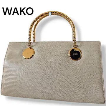 WAKO 핸드백 엠보 가죽 그레이지 계열 가로형