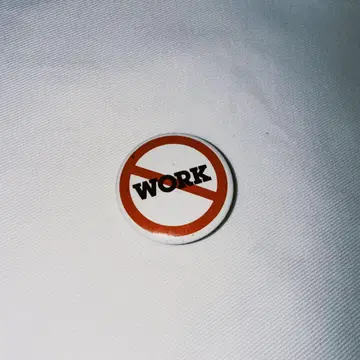 빈티지 캔뱃지 No WORK 빈티지 레트로 구제 의류