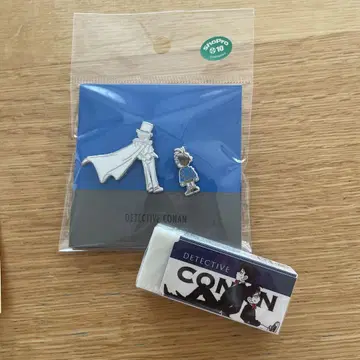 명탐정 코난 핀 배지 지우개