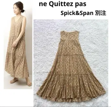 누키테파 원피스 스픽&스팬 별주 티어드 노리즈 도트 봄/여름