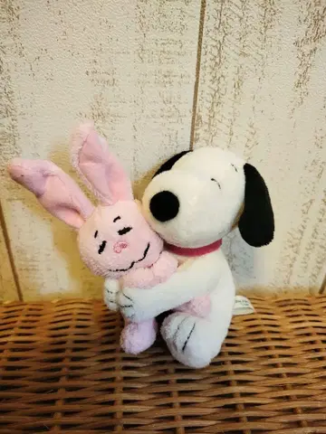 스누피 토끼 봉제 인형 키링 약 10cm