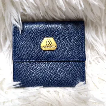 새상품급 MORABITO 네이비 가죽 코인 케이스 컴팩트