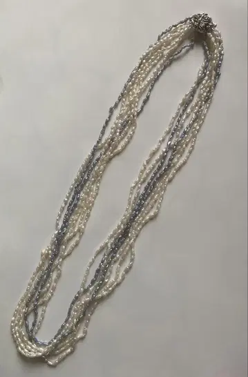 담수 진주 목걸이 멀티 스트랜드 58cm