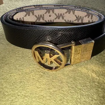 정품 Michael Kors 로고 벨트 블랙 MK 리버서블