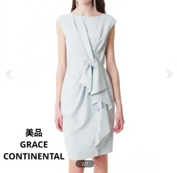 새상품급 GRACECONTINENTAL 프론트 드레이프 원피스