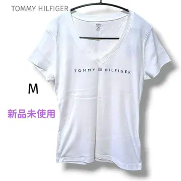 미사용 새상품 TOMMY HILFIGER 티셔츠 화이트 V넥 M 사이즈