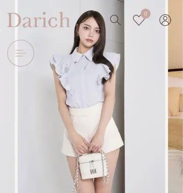 다리치 Darich 더블 프릴 슬리브 블라우스