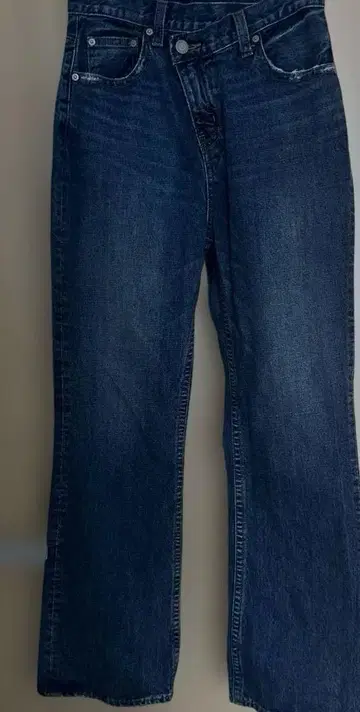 비대칭 하이 웨스트 플레어 데님 / 로데오 크라운 와이드 보울