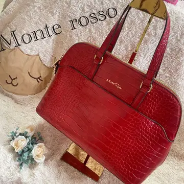 Monte Rosso 몬테로소 빨간색 크로커다일 스타일 핸드백