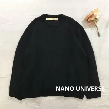 나노 유니버스 블랙 크루넥 니트 긴팔 블랙 L 남성용