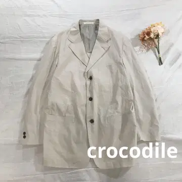 crocodile 크로커다일 면 린넨 테일러드 자켓 아우터 베이지 L
