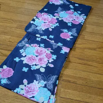 꽃무늬 네이비 유카타 단품