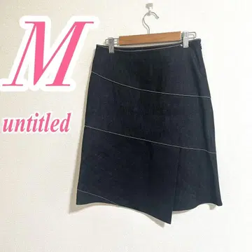 untitled 블랙 데님 타이트 스커트 M 데님 스커트  예쁜