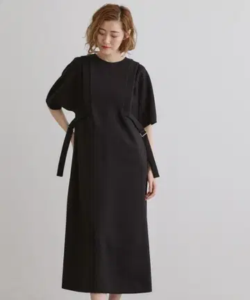 그로브 분또 저리 맥시 원피스 블랙 검정 L