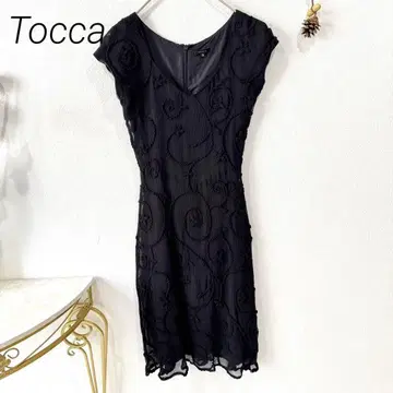 TOCCA 원피스 슬리브리스 자수 블랙 사이즈 S