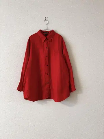 로렌 랄프 로렌 린넨 오렌지 셔츠