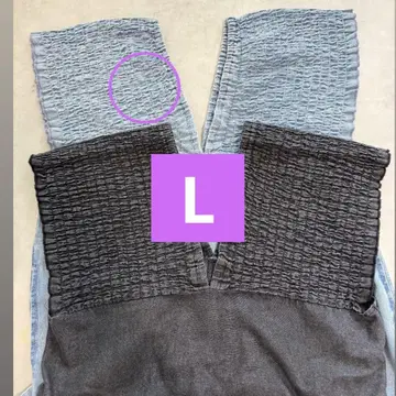 시마무라 데님 셔링 원피스 색스 L 사이즈
