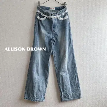 ALLISON BROWN 허리 레이스 데님 팬츠 m301